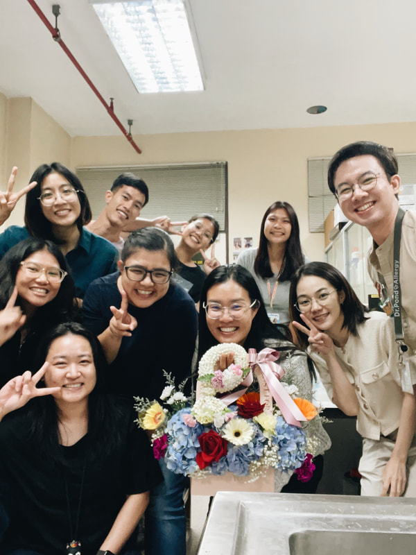 "Songkran: Thai Traditional New Year Celebration with our beloved professor, Prof. Wisuwat “Fu” Songnuan, at the Allergy Lab, Faculty of Science, Mahidol University, Bangkok (April 2025)