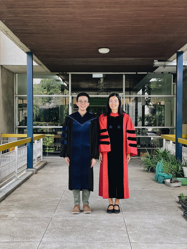 Pond with His Ph.D. Supervisor, Prof. Fu, at Faculty of Science, Mahidol University in Bangkok (November 2023)