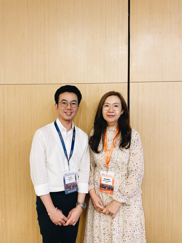 With Prof. Pasuree Sangsupawanich, a Pediatrist Specializing in Allergy and Immunology, at WAC2023 in Bangkok (December 2023)