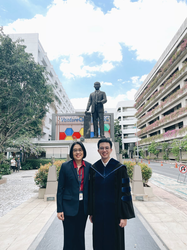 Pond with Prof. Sasivimon Swangpol, Deputy Dean for Physical Systems and Environment, Faculty of Science, Mahidol University (November 2023)