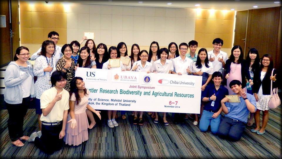 Poster Presentation at The Joint Symposium on Frontier Research in Biodiversity and Agricultural Resources @ Mahidol Phayathai (November, 2014)