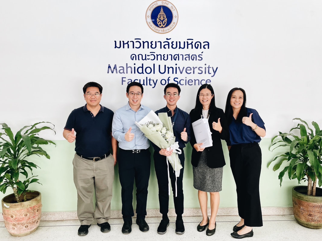 Pond was successful for his Ph.D. thesis defense (February 2023). (Photo captured by Asst. Prof. Dr.Porntipa Korprasertthaworn)