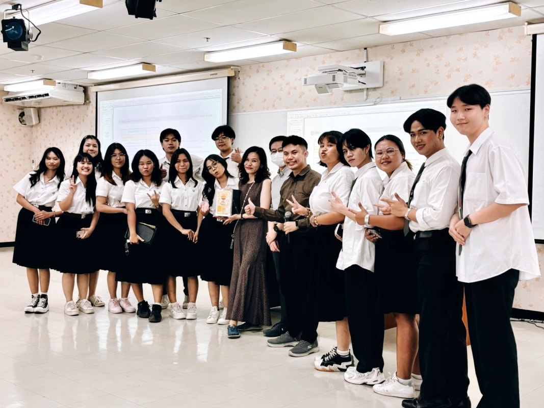 With Nurse Students at Faculty of Nursing, Srinakharinwirot University, Ongkharak, Nakhon Nayok (November 2024)