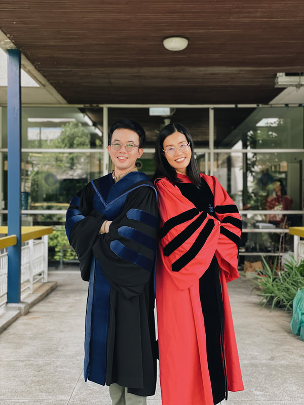 Pond with His Ph.D. Supervisor, Prof. Fu, at Faculty of Science, Mahidol University in Bangkok (November 2023)