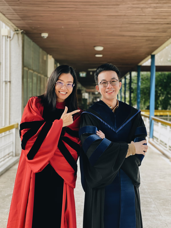 Pond with His Ph.D. Supervisor, Prof. Fu, at Faculty of Science, Mahidol University in Bangkok (November 2023)