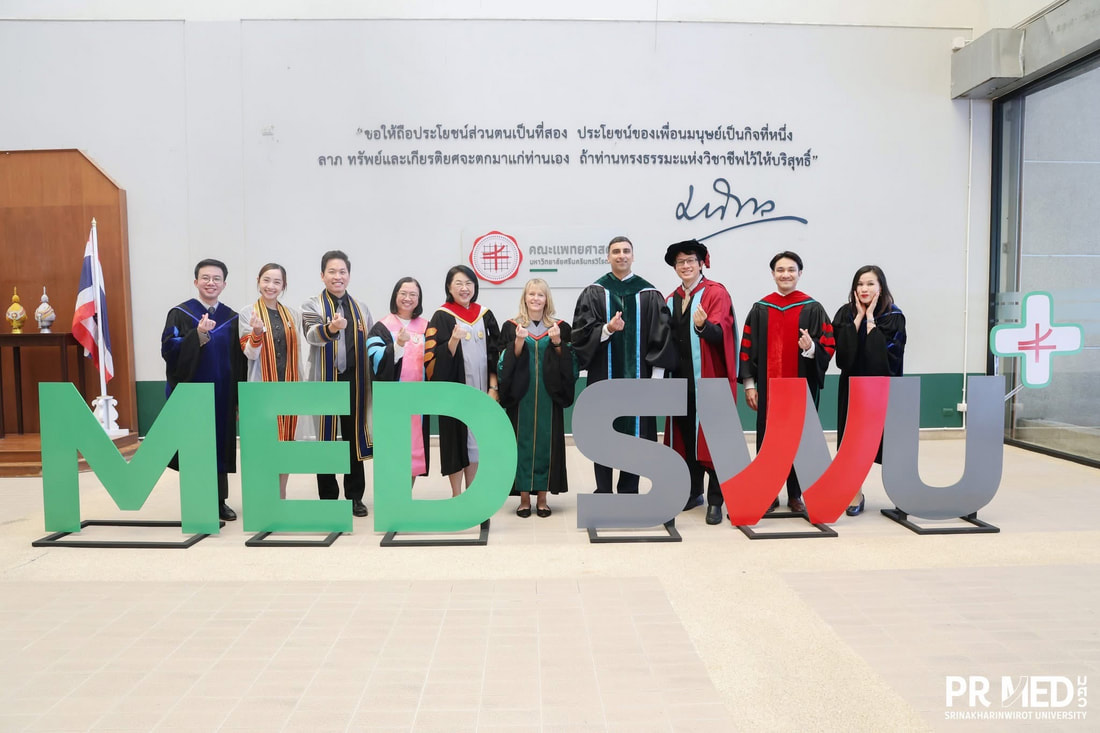 With Faculty Members and Medical Students at the Graduation Ceremony, Faculty of Medicine, Srinakharinwirot University, Ongkharak, Nakhon Nayok (January 2026)