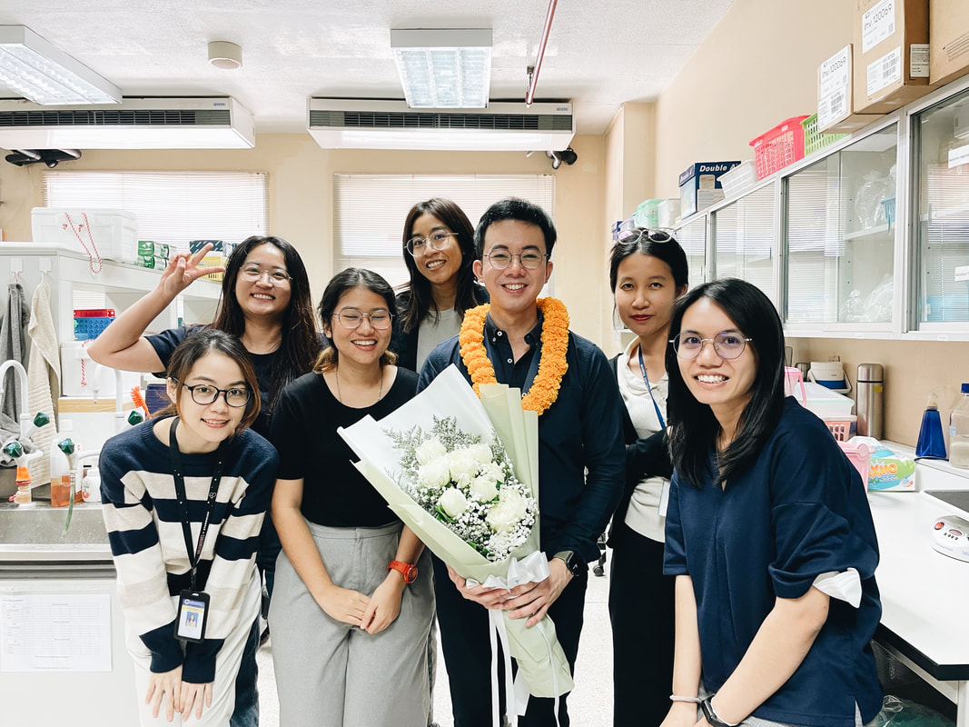 Pond and his colleagues on the day of his Ph.D. defense examination (February 2023)