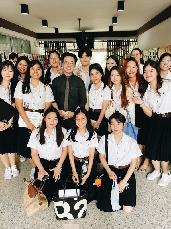 With Sophomore Medical Students, at Teacher's Day Ceremony, Faculty of Medicine, Srinakharinwirot University, Bangkok (September 2025)