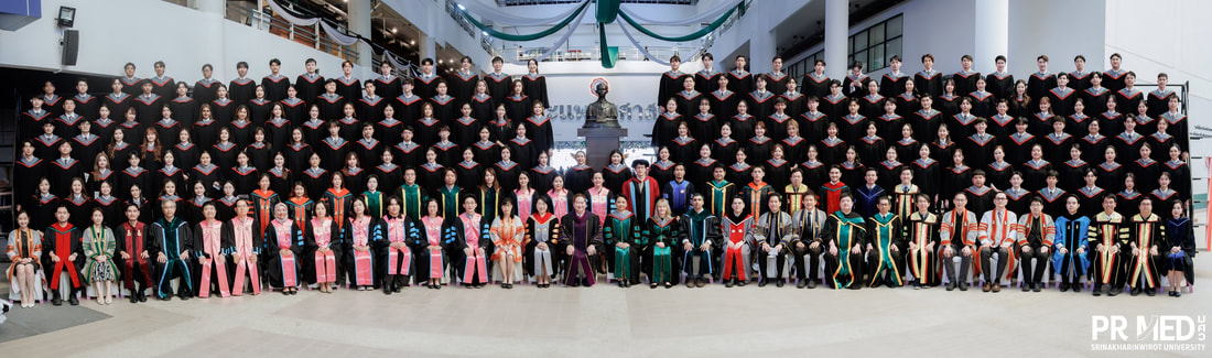 With Faculty Members and Medical Students at the Graduation Ceremony, Faculty of Medicine, Srinakharinwirot University, Ongkharak, Nakhon Nayok (January 2026)