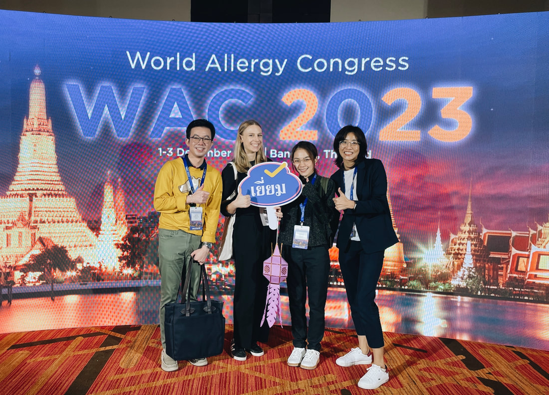 With MUSC Allergy Lab Members at WAC2023 in Bangkok (December 2023)