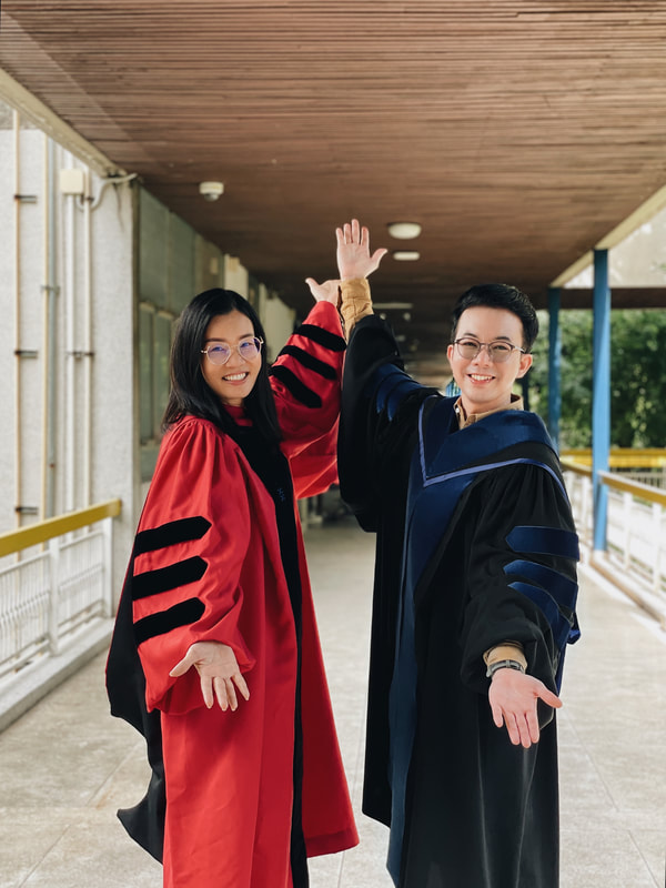 Pond with His Ph.D. Supervisor, Prof. Fu, at Faculty of Science, Mahidol University in Bangkok (November 2023)