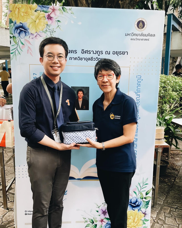 With Aj. Duangnate Isarangkul Na Ayudhaya at Retirement Ceremony 2024, Faculty of Science, Mahidol University, Bangkok (September 2024)