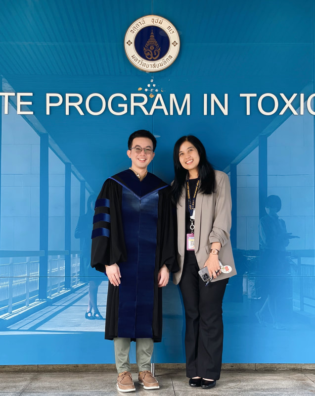 Pond with Prof. Unchera Viboonjun, Head of Department of Plant Science, Faculty of Science, Mahidol University (November 2023)