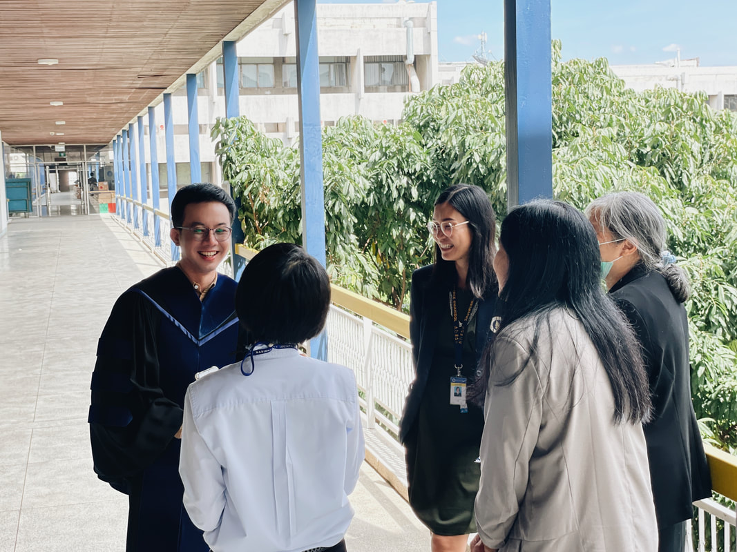 Pond with Professors from Department of Plant Science at Mahidol University in Bangkok (November 2023)
